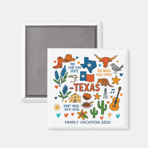 Texas Familienreise Andenken Personalisiert Magnet