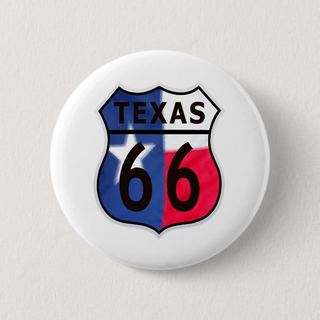Texas-Farbe des Weg-66 Button (Vorderseite)