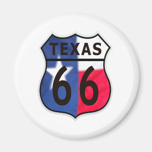 Texas-Farbe des Weg-66 Magnet