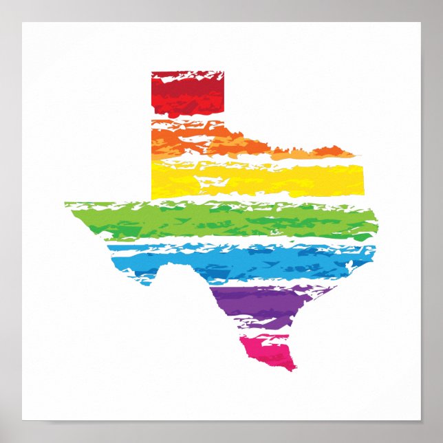 Texas Farbstriche Poster (Vorne)