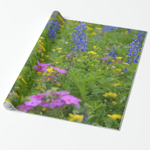 Texas-Feld der wilden Blumen und der Bluebonnets. Geschenkpapier