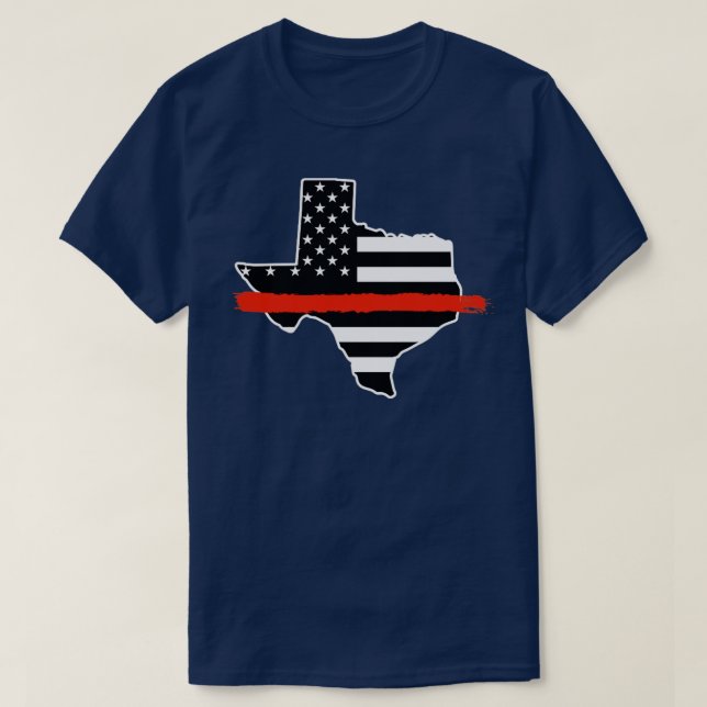 Texas Feuerwehrfeuer Fighting US Flag Texan Firem T-Shirt (Design vorne)