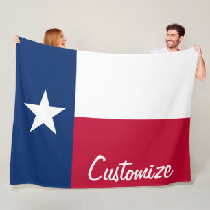 Texas Flag Benutzerdefinierter Personalisierter Te Fleecedecke