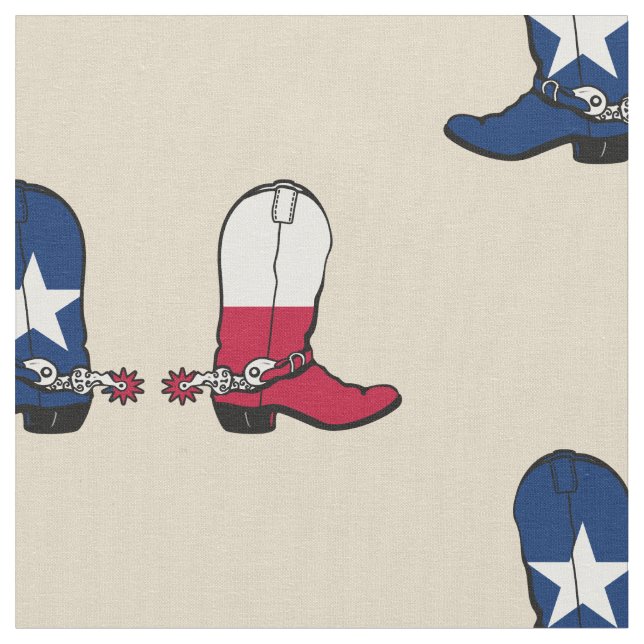 Texas Flag Cowboy Boost 2 Farbhintergrund Stoff (Nahaufnahme)
