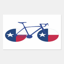 Texas Flag Cycling Rechteckiger Aufkleber