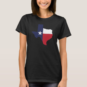 Texas Flag Karte Frauen schwarz T-Shirt