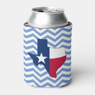 Texas Flag Karte Lonestar Staat Zickzack Texan Dosenkühler