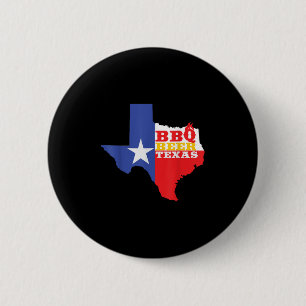 Texas Flag Karte Summer Barbecue Funny Beer Grille Button