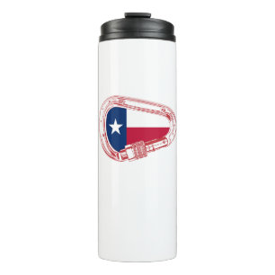 Texas Flag Kletterer Carabiner Thermosbecher
