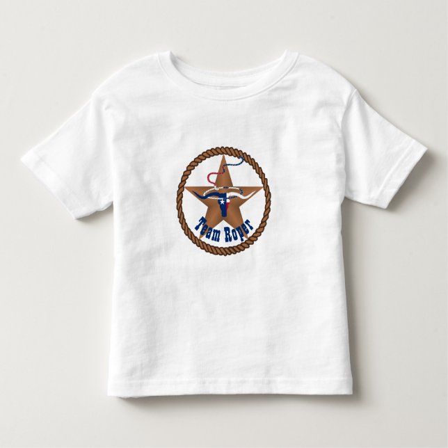 Texas Flag-Leiter mit Rope Team Roper Kleinkind T-shirt (Vorderseite)
