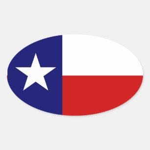 Texas Flag Lone Star Staat Travel Oval Aufkleber