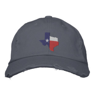 Texas Flag Map Bestickte Baseballkappe