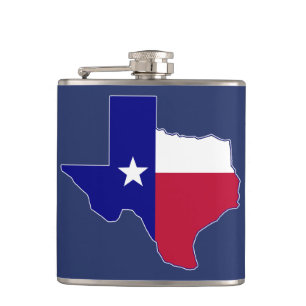 Texas Flag Map Flachmann