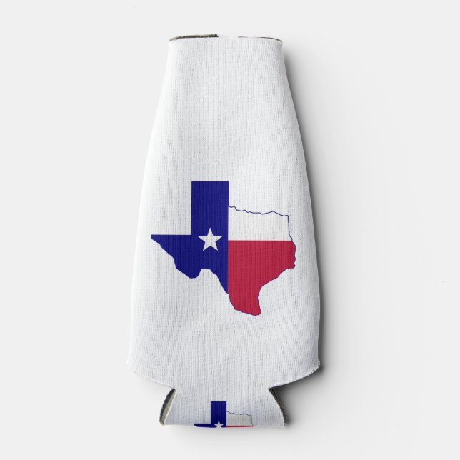 Texas Flag Map Flaschenkühler (Vorderseite)