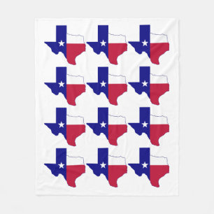 Texas Flag Map Fleecedecke