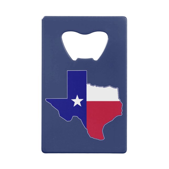 Texas Flag Map Geldbeutel Flaschenöffner (Vorderseite)