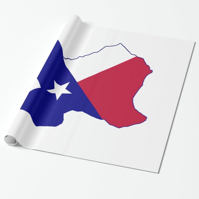 Texas Flag Map Geschenkpapier (Ungerollt)