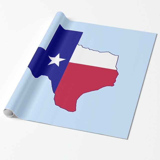 Texas Flag Map Geschenkpapier (Ungerollt)