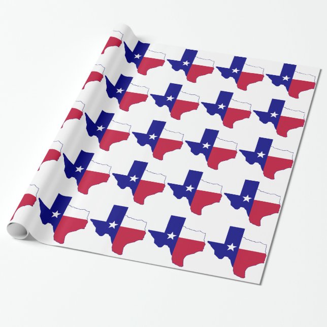 Texas Flag Map Geschenkpapier (Ungerollt)