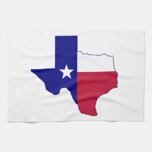 Texas Flag Map Geschirrtuch