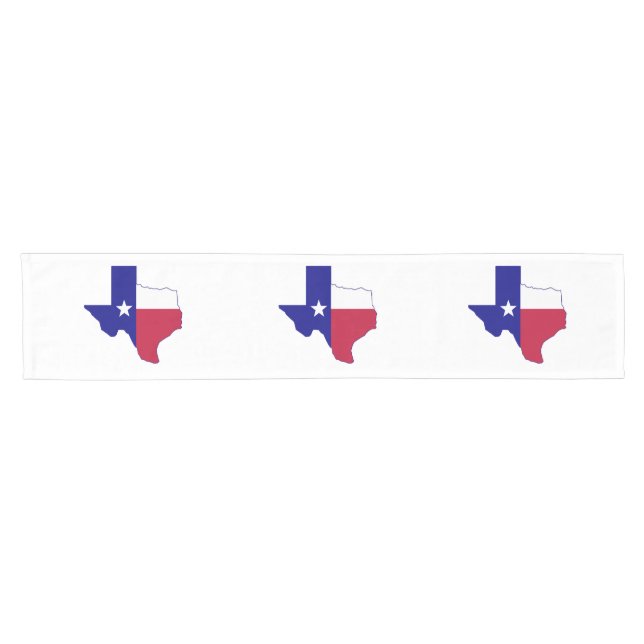 Texas Flag Map Kurzer Tischläufer (Horizontal)