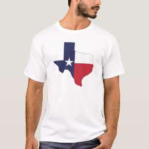 Texas Flag Map Men White T-Shirt