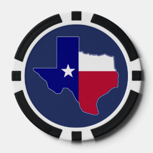 Texas Flag Map Pokerchips