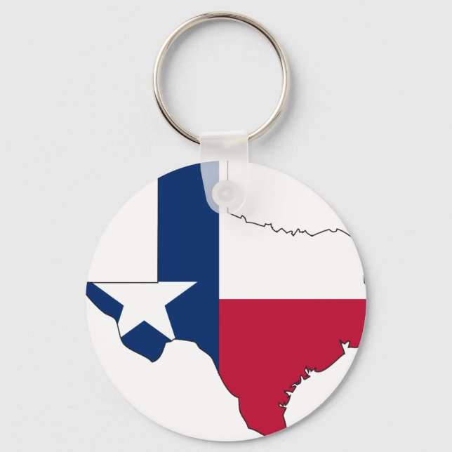 Texas Flag Map Schlüsselanhänger (Vorderseite)