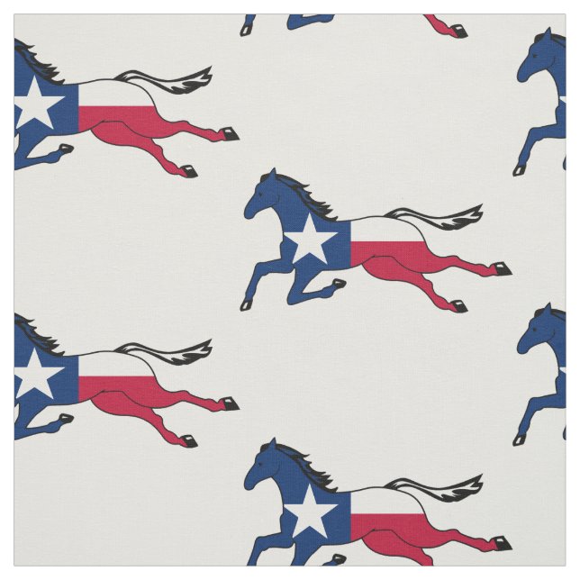 Texas Flag Pferd läuft Stoff (Muster)