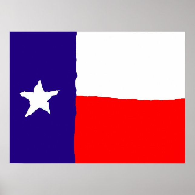 Texas Flag Pop Art Poster - American Staaten Print (Vorne)