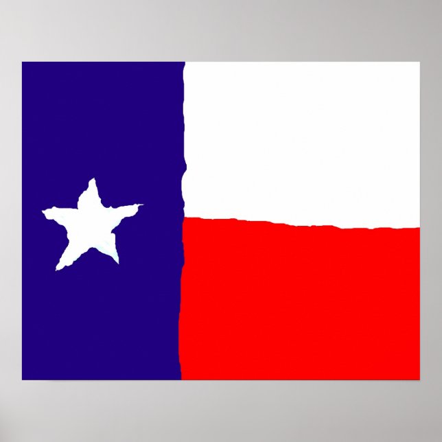 Texas Flag Pop Art Poster - American Staaten Print (Vorne)