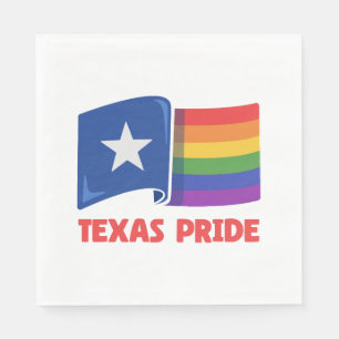 Texas Flag Regenbogen Design für stolze LGBT+ Texa Serviette