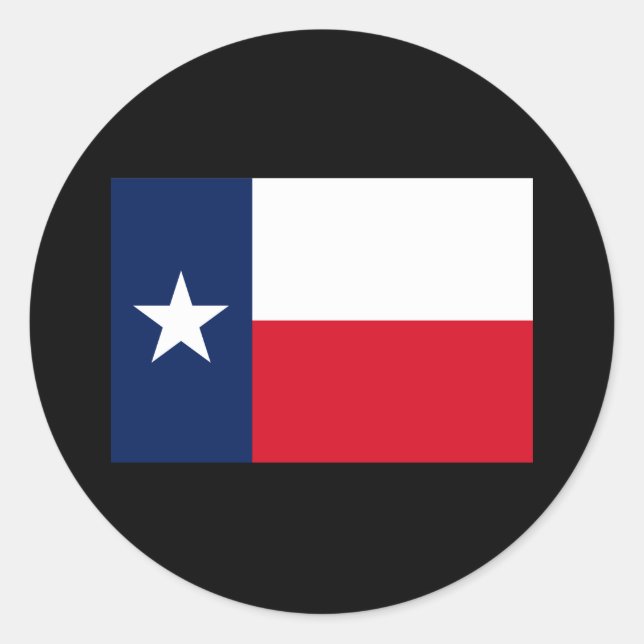 TEXAS FLAG RUNDER AUFKLEBER (Vorderseite)
