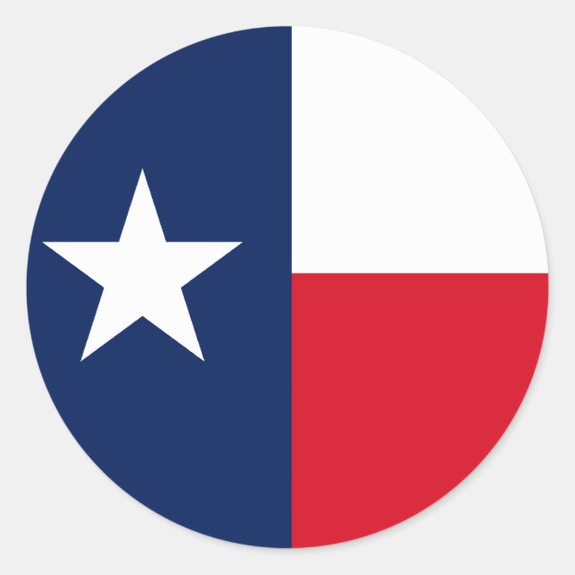 TEXAS FLAG RUNDER AUFKLEBER (Vorderseite)