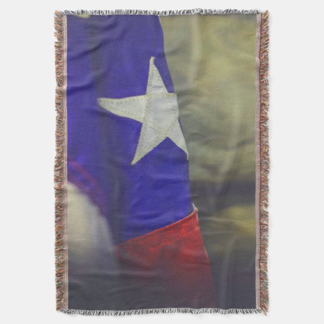 Texas Flag Rustic Lone Star Staat USA Decke (Vorderseite Vertikal)