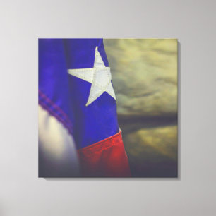 Texas Flag Rustic Lone Star Staat USA Leinwanddruck