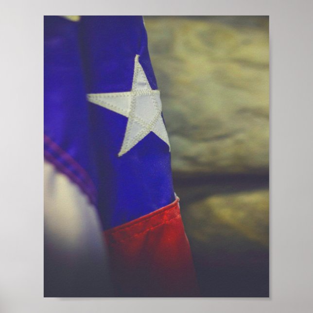 Texas Flag Rustic Lone Star Staat USA Poster (Vorne)