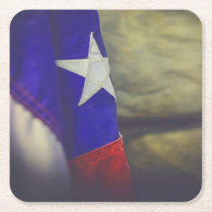 Texas Flag Rustic Lone Star Staat USA Rechteckiger Pappuntersetzer