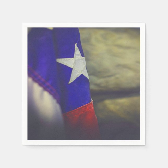 Texas Flag Rustic Lone Star Staat USA Serviette (Vorderseite)