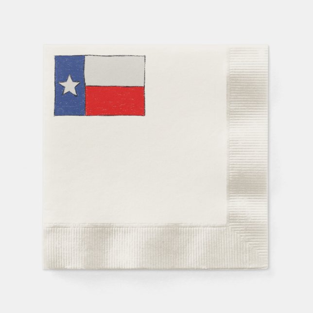 Texas Flag Sketch Serviette (Vorderseite)