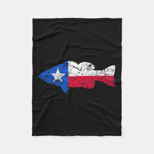Texas Flag Smallmouth by Fishing Fleecedecke (Vorderseite)