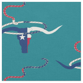 Texas Flag Steer Head Mit Seil auf lt Gewebe Stoff