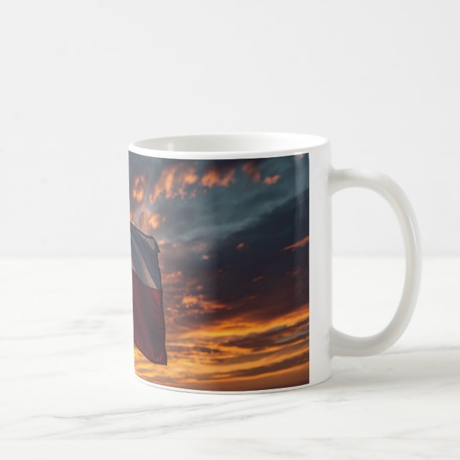 Texas Flag Sunset Mug - Patriotic Coffee Cup Kaffeetasse (Rechts)