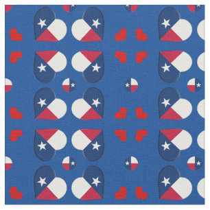 Texas Flag & Texas Hearts mode Fabric / USA Stoff