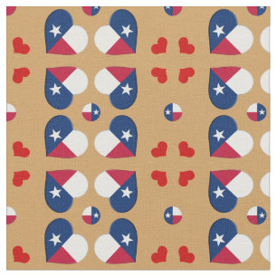 Texas Flag & Texas Hearts mode Fabric / USA Stoff