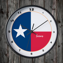 Texas Flag & Texas Mode /design USA Runde Wanduhr