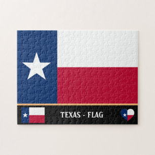 Texas Flag & Texas Staat USA/Amerika Puzzle
