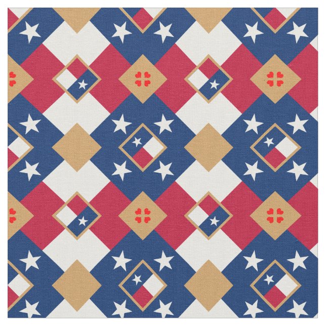 Texas Flag & Texas Trendy Fabric / mode USA Stoff (Nahaufnahme)