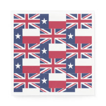 Texas Flag Union Jack Flag Papier Napkins