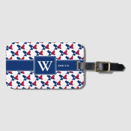 TEXAS FLAG USA | Christlich John 3:16 | Monogramm Gepäckanhänger